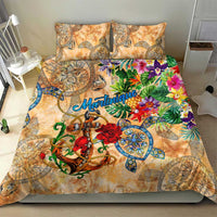 Martinique Bedding Set Geographic Coordinate Anchor - Turlte Tropical