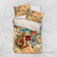 Martinique Bedding Set Geographic Coordinate Anchor - Turlte Tropical