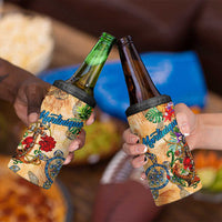 Martinique 4 in 1 Can Cooler Tumbler Geographic Coordinate Anchor - Turlte Tropical