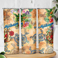 Martinique Skinny Tumbler Geographic Coordinate Anchor - Turlte Tropical