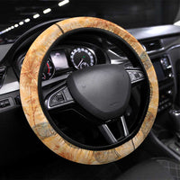 Martinique Steering Wheel Cover Geographic Coordinate Anchor - Turlte Tropical