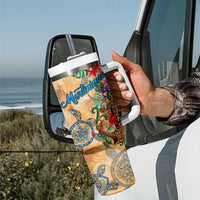 Martinique Tumbler With Handle Geographic Coordinate Anchor - Turlte Tropical