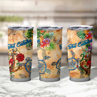 Sint Eustatius Tumbler Cup Geographic Coordinate Anchor - Turlte Tropical