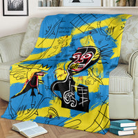 African Art Viva Underground Psychedelic Vintage Style Blanket
