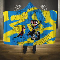 African Art Viva Underground Psychedelic Vintage Style Hooded Blanket
