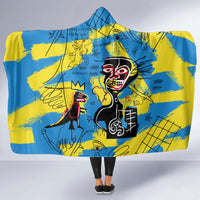 African Art Viva Underground Psychedelic Vintage Style Hooded Blanket