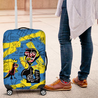 African Art Viva Underground Psychedelic Vintage Style Luggage Cover - Wonder Print Shop