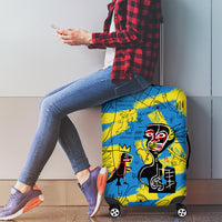 African Art Viva Underground Psychedelic Vintage Style Luggage Cover - Wonder Print Shop