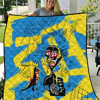 African Art Viva Underground Psychedelic Vintage Style Quilt - Wonder Print Shop