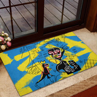 African Art Viva Underground Psychedelic Vintage Style Rubber Doormat - Wonder Print Shop