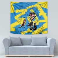 African Art Viva Underground Psychedelic Vintage Style Tapestry - Wonder Print Shop