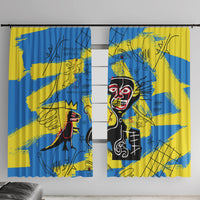 African Art Viva Underground Psychedelic Vintage Style Window Curtain - Wonder Print Shop