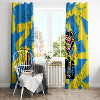African Art Viva Underground Psychedelic Vintage Style Window Curtain - Wonder Print Shop