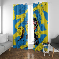 African Art Viva Underground Psychedelic Vintage Style Window Curtain - Wonder Print Shop