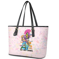 4 Elements Of Hip Hop Leather Tote Bag - Wonder Print Shop