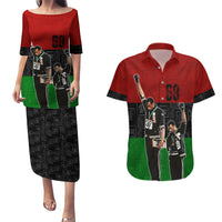 Mexico City 1968 African American Couples Matching Puletasi Dress and Hawaiian Shirt Black Power Salute - Wonder Print Shop