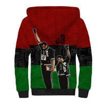 Mexico City 1968 African American Sherpa Hoodie Black Power Salute - Wonder Print Shop