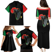 Powerful Panther Africa Family Matching Puletasi Dress and Hawaiian Shirt Map Africa - Wonder Print Shop