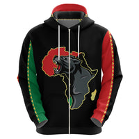 Powerful Panther Africa Hoodie Map Africa - Wonder Print Shop
