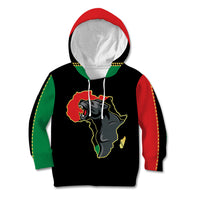 Powerful Panther Africa Kid Hoodie Map Africa - Wonder Print Shop