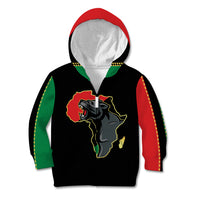 Powerful Panther Africa Kid Hoodie Map Africa - Wonder Print Shop
