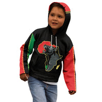 Powerful Panther Africa Kid Hoodie Map Africa - Wonder Print Shop