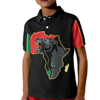 Powerful Panther Africa Kid Polo Shirt Map Africa - Wonder Print Shop