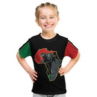 Powerful Panther Africa Kid T Shirt Map Africa - Wonder Print Shop