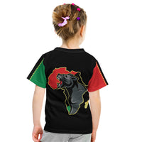 Powerful Panther Africa Kid T Shirt Map Africa - Wonder Print Shop