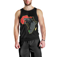 Powerful Panther Africa Men Tank Top Map Africa - Wonder Print Shop