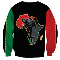 Powerful Panther Africa Sweatshirt Map Africa - Wonder Print Shop