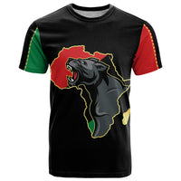 Powerful Panther Africa T Shirt Map Africa - Wonder Print Shop