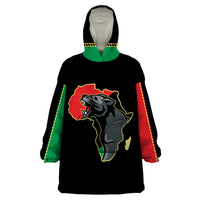 Powerful Panther Africa Wearable Blanket Hoodie Map Africa - Wonder Print Shop
