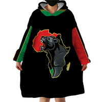 Powerful Panther Africa Wearable Blanket Hoodie Map Africa - Wonder Print Shop