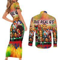 The Real G's Couples Matching Short Sleeve Bodycon Dress and Long Sleeve Button Shirts Civil Rights Leaders - Wonder Print Shop