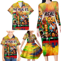 The Real G's Family Matching Long Sleeve Bodycon Dress and Hawaiian Shirt Civil Rights Leaders - Wonder Print Shop