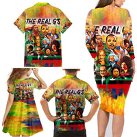 The Real G's Family Matching Long Sleeve Bodycon Dress and Hawaiian Shirt Civil Rights Leaders - Wonder Print Shop