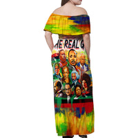 The Real G's Family Matching Off Shoulder Maxi Dress and Hawaiian Shirt Civil Rights Leaders - Wonder Print Shop