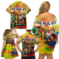 The Real G's Family Matching Off Shoulder Short Dress and Hawaiian Shirt Civil Rights Leaders - Wonder Print Shop