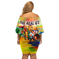 The Real G's Family Matching Off Shoulder Short Dress and Hawaiian Shirt Civil Rights Leaders - Wonder Print Shop