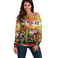The Real G's Off Shoulder Sweater Civil Rights Leaders - Wonder Print Shop