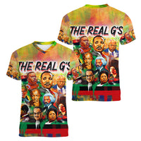 The Real G's Women V Neck T Shirt Civil Rights Leaders - Wonder Print Shop