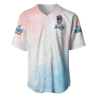 Skull Girl Baseball Jersey Never Fck Given - Wonder Print Shop