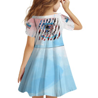 Skull Girl Family Matching Long Sleeve Bodycon Dress and Hawaiian Shirt Never Fck Given - Wonder Print Shop