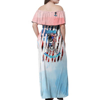 Skull Girl Family Matching Off Shoulder Maxi Dress and Hawaiian Shirt Never Fck Given - Wonder Print Shop