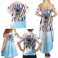 Skull Girl Family Matching Summer Maxi Dress and Hawaiian Shirt Never Fck Given - Wonder Print Shop