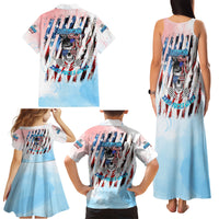 Skull Girl Family Matching Tank Maxi Dress and Hawaiian Shirt Never Fck Given - Wonder Print Shop