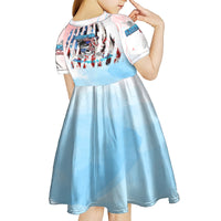 Skull Girl Kid Short Sleeve Dress Never Fck Given - Wonder Print Shop