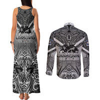 New Zealand Couples Matching Tank Maxi Dress and Long Sleeve Button Shirt Rugby Aotearoa Champions - Wonder Print Shop