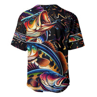 Peacock Bass Fishing Baseball Jersey Waves Art